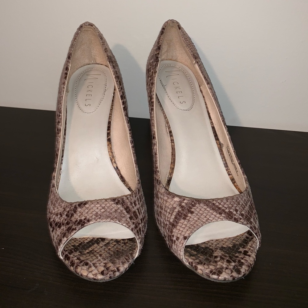 Snakeskin Wedges